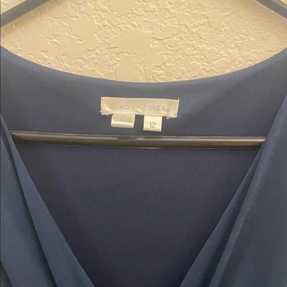 London Times Deep Blue Midi Dress - Picture 5 of 8